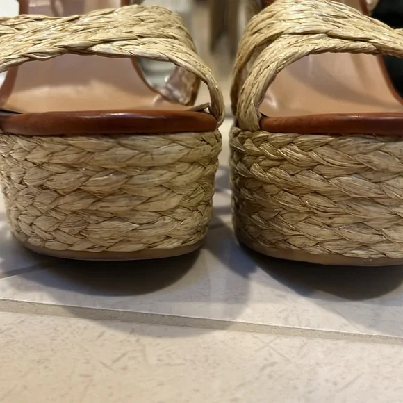 Raffia platform espadrilless size 8 - Picture 5 of 6